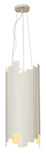 Stone Lighting CH517WHMB10 - Chandelier Panels White Lens White Cord & Canopy Medium Base 100w