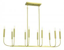 Craftmade 59870-SB - Traci 10 Light Island in Satin Brass