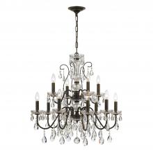 Crystorama 3029-EB-CL-SAQ - Butler 12 Light Spectra Crystal English Bronze Chandelier