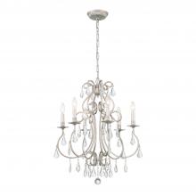 Crystorama 5016-OS-CL-S - Ashton 6 Light Swarovski Strass Crystal Olde Silver Chandelier