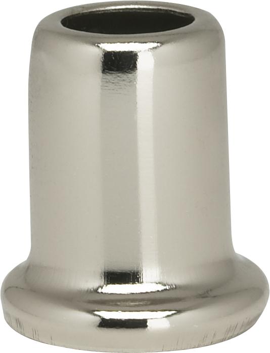 Flanged Steel Neck; 1" Height; 7/8" Bottom; Nickel Plated Finish