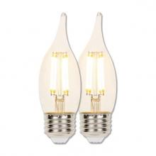 Westinghouse 5114000 - 4W CA11 Filament LED Dimmable Clear 2700K E26 (Medium) Base, 120 Volt, Card, 2-Pack