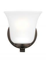 Generation Lighting 4139001-710 - Emmons traditional 1-light indoor dimmable bath vanity wall sconce in bronze finish with satin etche