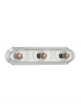 Generation Lighting 4700-05 - De-Lovely traditional 3-light indoor dimmable bath vanity wall sconce in chrome silver finish
