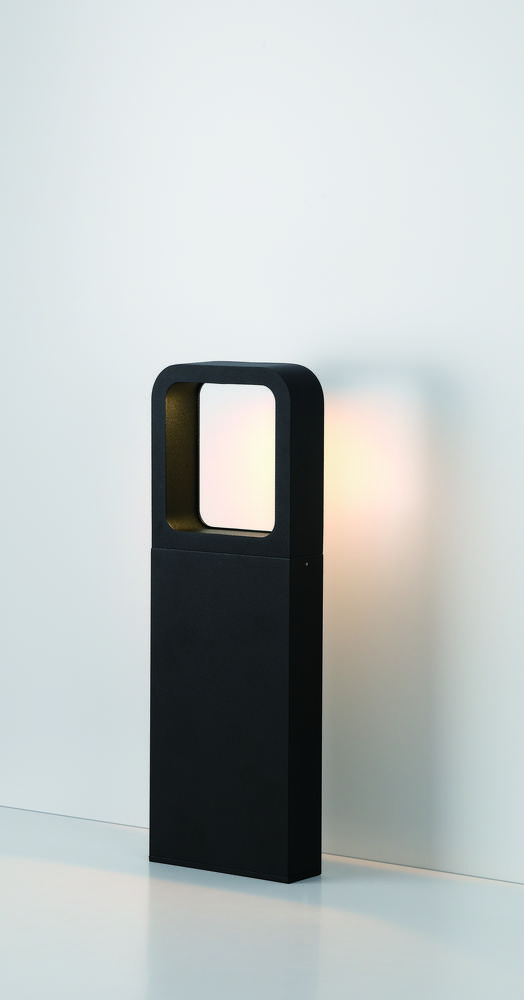 RION, LED BOLLARD,1X7W,14IN,BK