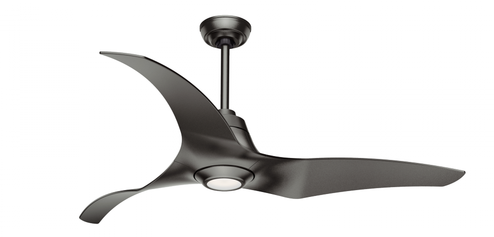 Casablanca 60 inch Stingray Granite Damp Rated Ceiling Fan with LED Light Kit and Handheld Remote