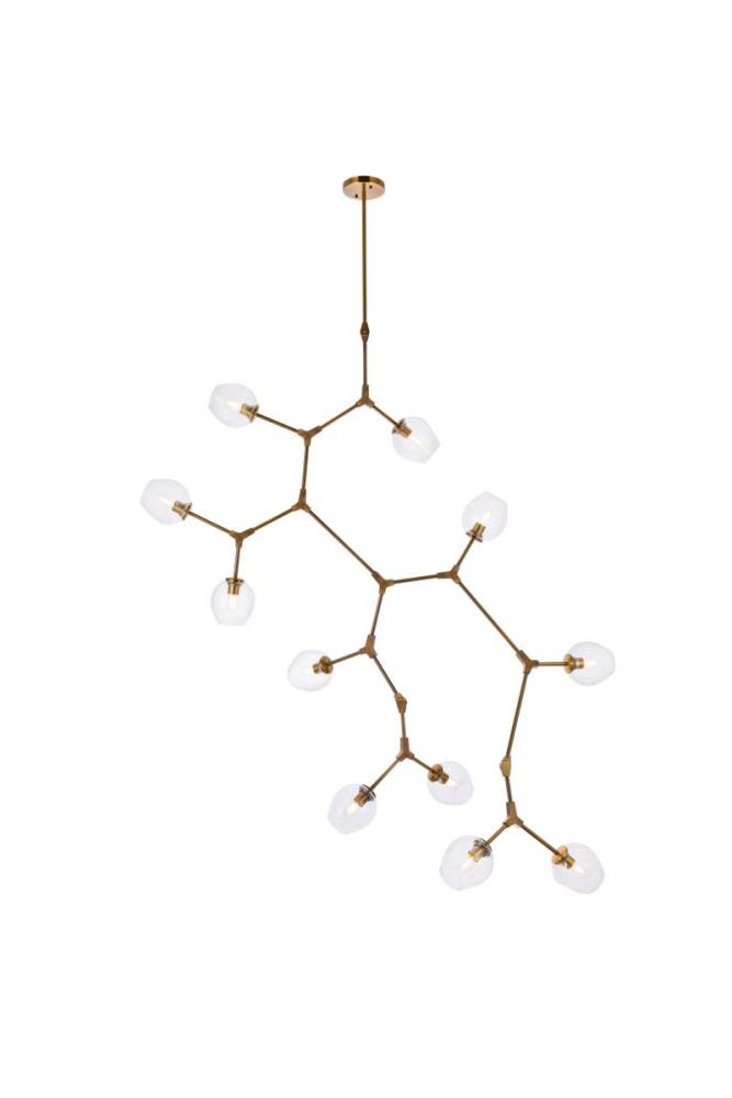 Cavoli 11 lights brass chandelier