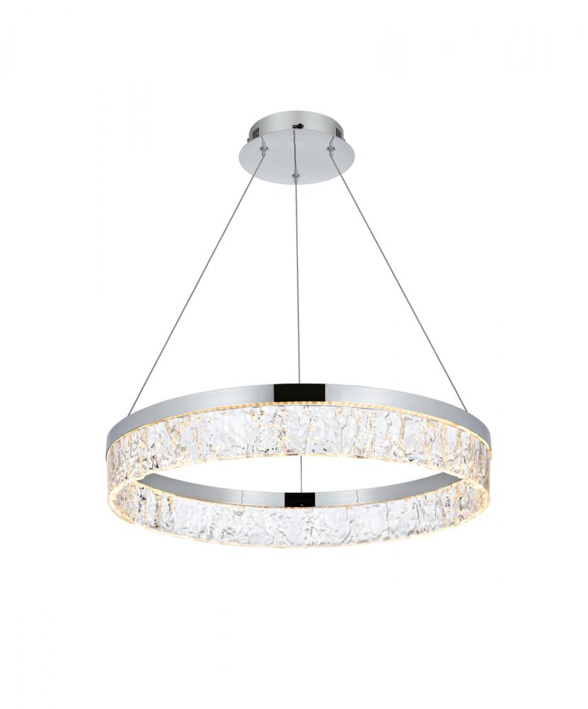 Linden Hang D21.5"xH3" 25W DIM 3CCT Chrome