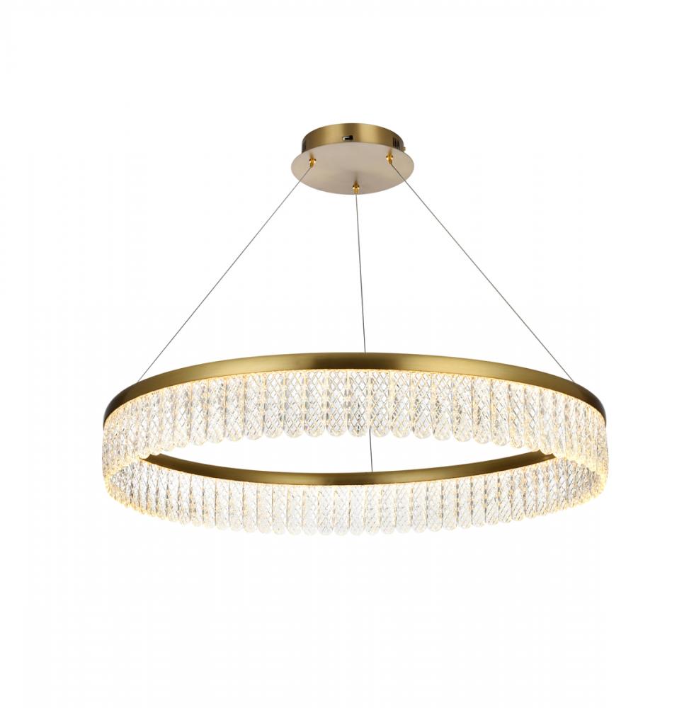 Rune Hang D32"xH4.5" 36W DIM 3CCT Satin Gold