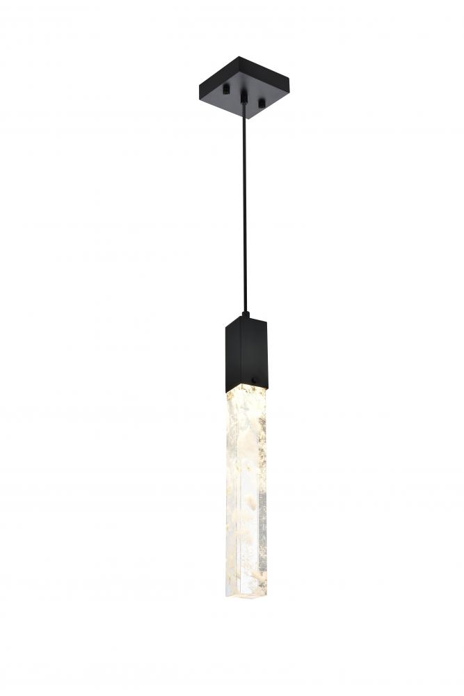 Pendant L5"W5"H24"L1 Black