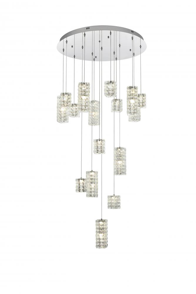 Aston Hang D32"H9.5" LED L16 60W DIM 3CCT Chrome