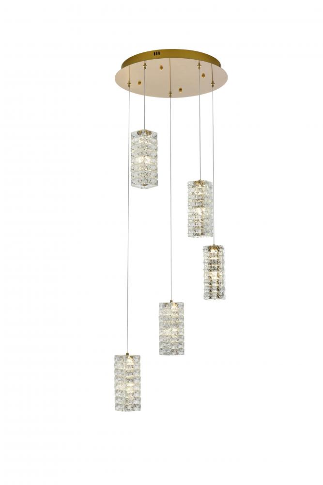 Aston Hang D20"H9.5" LED  L5 25W DIM 3CCT Satin Gold