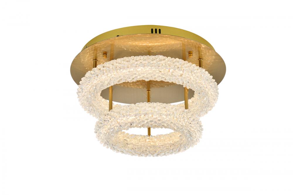 Bowen Flush Mount D18' 'H10'' LED 36W DIM 3CCT  Satin Gold