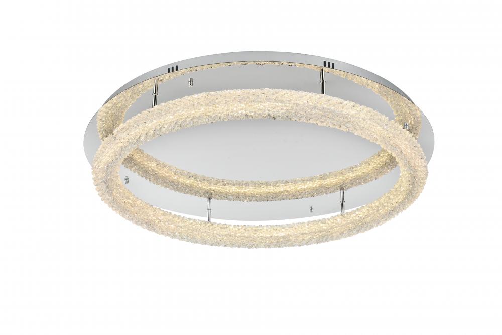 Bowen Flush D33.5''H5.5'' LED 46W L1 Chrome