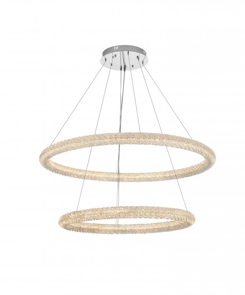 Bowen Hang D41.7"+D31.5"H12"LED 106W L2 Chrome