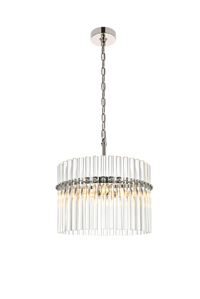 Pendant D16" x H16" L3 Polished nickel