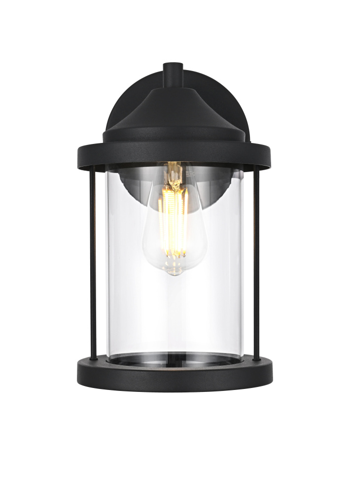 Roy 7 inch Outdoor Wall Sconce in Black