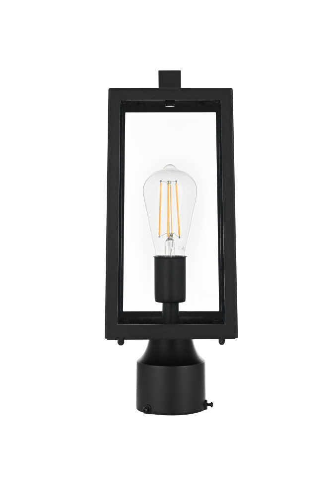 Pole Light W5.8"xD5.3"xH15.3" Lt1/E26/60W Black