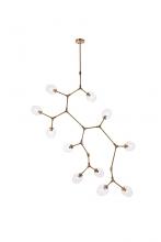 Elegant 1712G73BR - Cavoli 11 lights brass chandelier