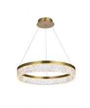 Elegant 2050D22SG - Linden Hang D21.5"xH3" 25W DIM 3CCT Satin Gold