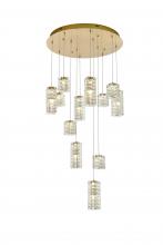 Elegant 3680D28SG - Aston Hang D28"H9.5" LED  L12 52W DIM 3CCT Satin Gold