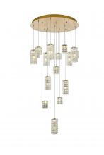 Elegant 3680D32SG - Aston Hang D32"H9.5" LED L16 60W DIM 3CCT Satin Gold