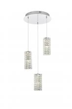 Elegant 3680D3RC - Aston Hang D16"H9.5"  LED L3 15W DIM 3CCT Chrome