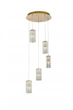Elegant 3680D5RSG - Aston Hang D20"H9.5" LED  L5 25W DIM 3CCT Satin Gold