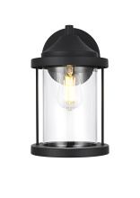 Elegant OD402W12BK - Roy 7 inch Outdoor Wall Sconce in Black