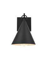 Elegant OD806W11BK - Hendrix 8 inch Outdoor Wall sconce in Black